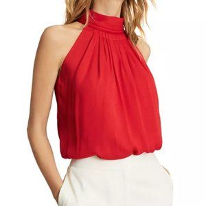 NWT Reiss Daniella High Neck Sleeveless Red Top UK 6 / US 2